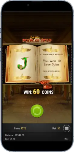Book of Dead free spins special symbol selection